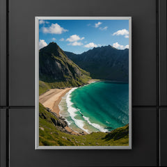 Kvalvika Beach Lofoten Norway poster 5