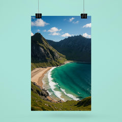 Kvalvika Beach Lofoten Norway poster 6