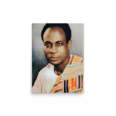 Kwame Nkrumah poster on a plain backdrop in size 12"x16".