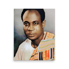 Kwame Nkrumah poster on a plain backdrop in size 16"x20".