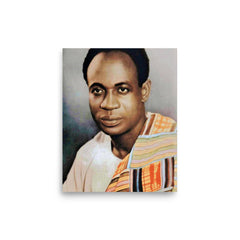 Kwame Nkrumah poster on a plain backdrop in size 8"x10".