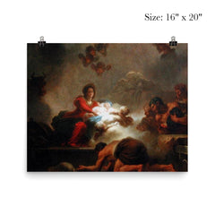 L'Adoration des Bergers by Jean-Honoré Fragonard, 1775 poster 2