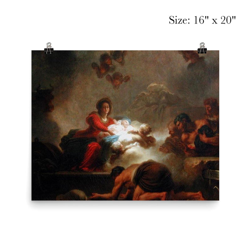L'Adoration des Bergers by Jean-Honoré Fragonard, 1775 poster 2