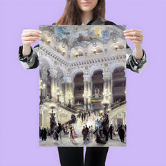 L'escalier de l'opéra Garnier by Louis Béroud, 1877 poster 3