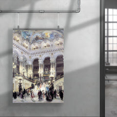 L'escalier de l'opéra Garnier by Louis Béroud, 1877 poster 4