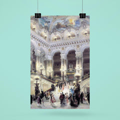 L'escalier de l'opéra Garnier by Louis Béroud, 1877 poster 6