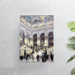 L'escalier de l'opéra Garnier by Louis Béroud, 1877 poster 7