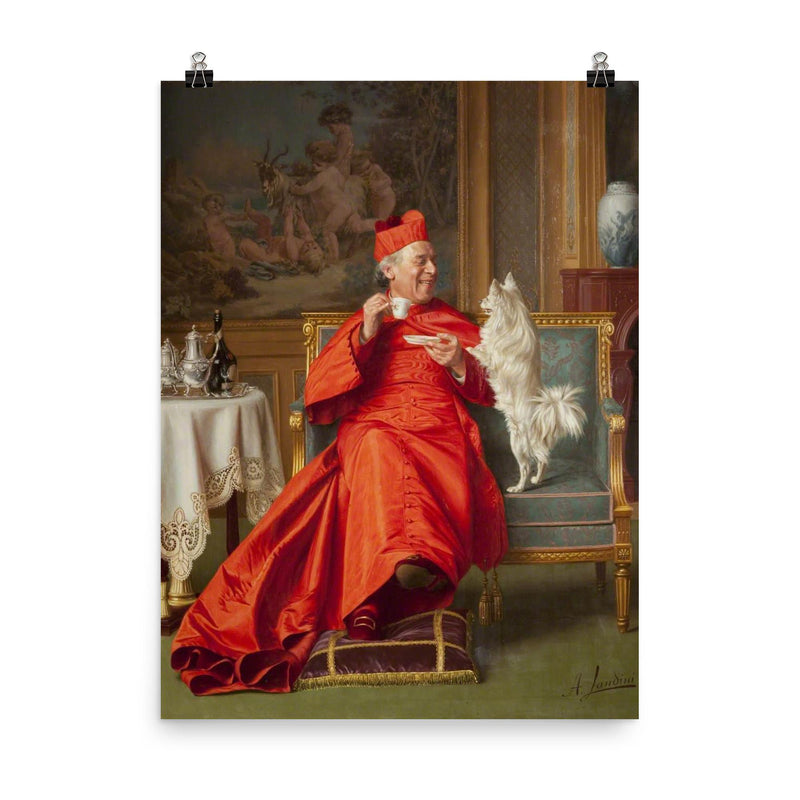 L'impatier (Impatient) by Andrea Landini, 1847-1912 poster on a plain backdrop in size 8