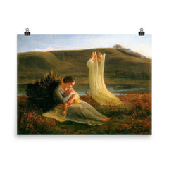L’Ange et la Mère by Louis Janmot poster on a plain backdrop in size 8"x10".