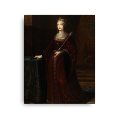 La Reina Isabel I de Castilla by Luis de Madrazo, 1848 canvas print on a plain backdrop in size 16"x20".