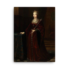 La Reina Isabel I de Castilla by Luis de Madrazo, 1848 canvas print on a plain backdrop in size 18"x24".