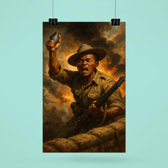 Lachhiman Gurung last stand at trench parapet poster 6