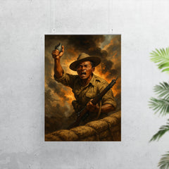 Lachhiman Gurung last stand at trench parapet poster 7