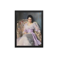 Lady Agnew of Lochnaw by John Singer Sargent, 1892 framed print on a plain backdrop in size 12"x16".