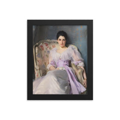 Lady Agnew of Lochnaw by John Singer Sargent, 1892 framed print on a plain backdrop in size 8"x10".