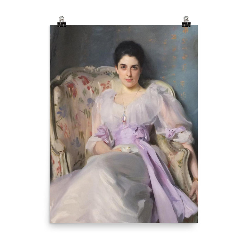 Lady Agnew of Lochnaw by John Singer Sargent, 1892 poster on a plain backdrop in size 8