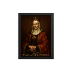 Lady Margaret Beaufort framed print on a plain backdrop in size 12"x16".