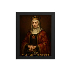 Lady Margaret Beaufort framed print on a plain backdrop in size 8"x10".