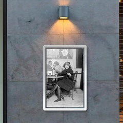 Lady with a hidden flask - a woman pours a drink from a flask hidden inside a cane during the Prohibition era, 1922 poster 2