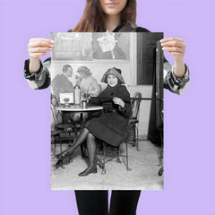 Lady with a hidden flask - a woman pours a drink from a flask hidden inside a cane during the Prohibition era, 1922 poster 3