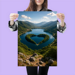 Lago di Scanno Heart Viewpoint Italy poster 3