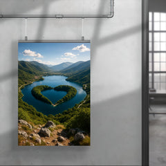 Lago di Scanno Heart Viewpoint Italy poster 4