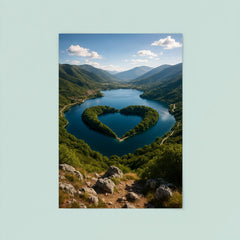 Lago di Scanno Heart Viewpoint Italy poster 8