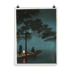 Lake Biwa by Koho Shoda, ca. 1912-1926 poster on a plain backdrop in size 8"x10".