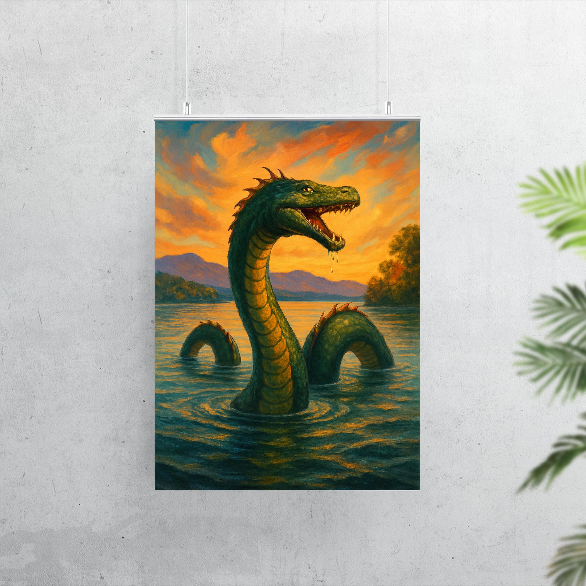 canadian lake monsters Lake Champlain Champ Poster Print – Unique US-Canada Lake Monster Wall – Noveltees