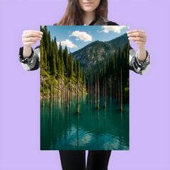 Lake Kaindy Sunken Forest Kazakhstan poster 3