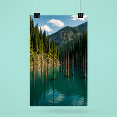 Lake Kaindy Sunken Forest Kazakhstan poster 6