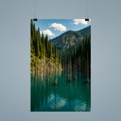 Lake Kaindy Sunken Forest Kazakhstan poster 9