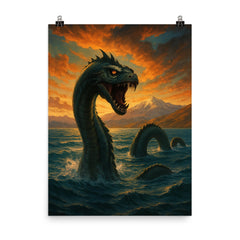 Lake Van Monster Turkey poster on a plain backdrop in size 8"x10".