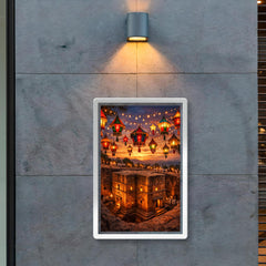 Lalibela rock hewn church under Epiphany lanterns poster 2