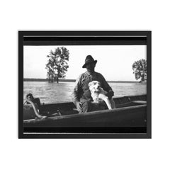 Lambert and His Dog Dance, Circa 1910, Mississippi framed print on a plain backdrop in size 16"x20".