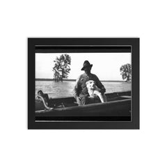 Lambert and His Dog Dance, Circa 1910, Mississippi framed print on a plain backdrop in size 8"x10".
