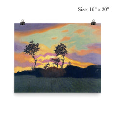 Landscape at Sunset by Felix Vallotton, 1919 poster 2