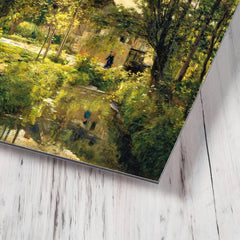 Landscape with a Sunlit Stream by Charles-Francois Daubigny metal print mockup