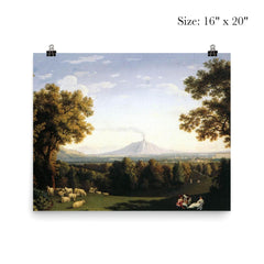 Landscape with the Palace of Caserta and Vesuvius by Jacob Philipp Hackert, 1793 poster 2