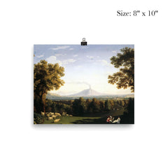Landscape with the Palace of Caserta and Vesuvius by Jacob Philipp Hackert, 1793 poster 4