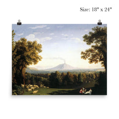 Landscape with the Palace of Caserta and Vesuvius by Jacob Philipp Hackert, 1793 poster 5