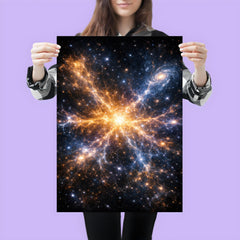 Laniakea supercluster map as luminous cosmic web poster 3