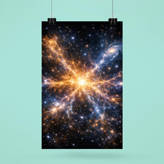 Laniakea supercluster map as luminous cosmic web poster 6