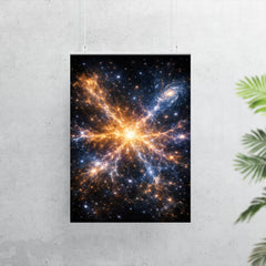 Laniakea supercluster map as luminous cosmic web poster 7