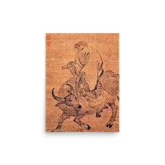 Lao Tzu poster on a plain backdrop in size 12"x16".