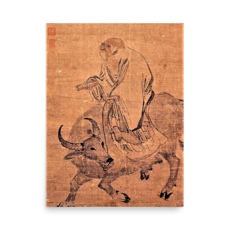 Lao Tzu poster on a plain backdrop in size 18