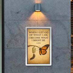 Laozi quote butterfly emerging from cocoon transformation poster 2