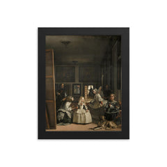 Las Meninas by Diego Velázquez, 1656 framed print on a plain backdrop in size 8"x10".