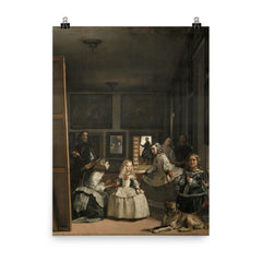 Las Meninas by Diego Velázquez, 1656 poster on a plain backdrop in size 8"x10".
