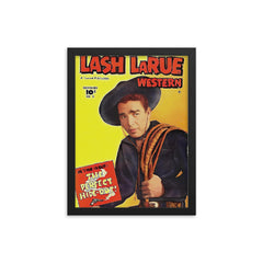 Lash LaRue framed print on a plain backdrop in size 12"x16".